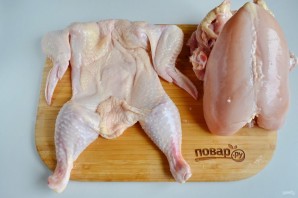 Курица, фаршированная блинами (праздничная) - фото шаг 5