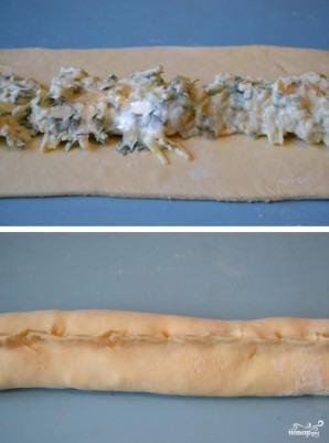 Слоеный пирог с сыром и зеленью - фото шаг 6