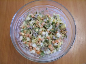 Салат с картошкой и грибами - фото шаг 6