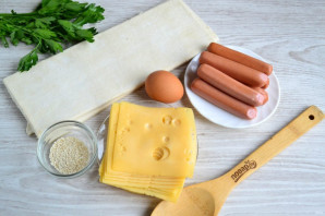Сосиски с сыром в тесте - фото шаг 1