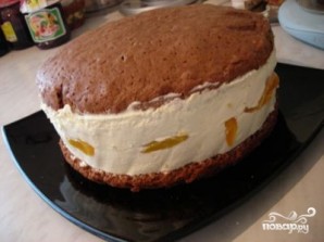 Торт с консервированными персиками - фото шаг 5