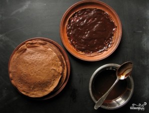 Блинный торт шоколадный - фото шаг 6