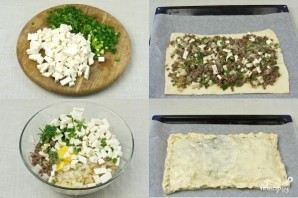 Греческий пирог с брынзой и мясом - фото шаг 2