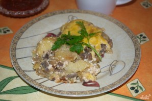 Картошка с шампиньонами в духовке - фото шаг 9