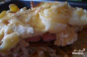 Картофельная запеканка с сосисками и сыром - фото шаг 15