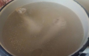Суп с пшеничной крупой на курином бульоне - фото шаг 1