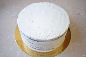 Бисквитный торт с кремом из маскарпоне - фото шаг 8