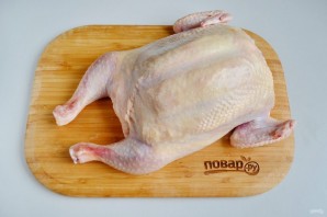 Курица, фаршированная блинами (праздничная) - фото шаг 14