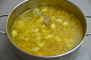 Суп с чесночными клецками - фото шаг 13
