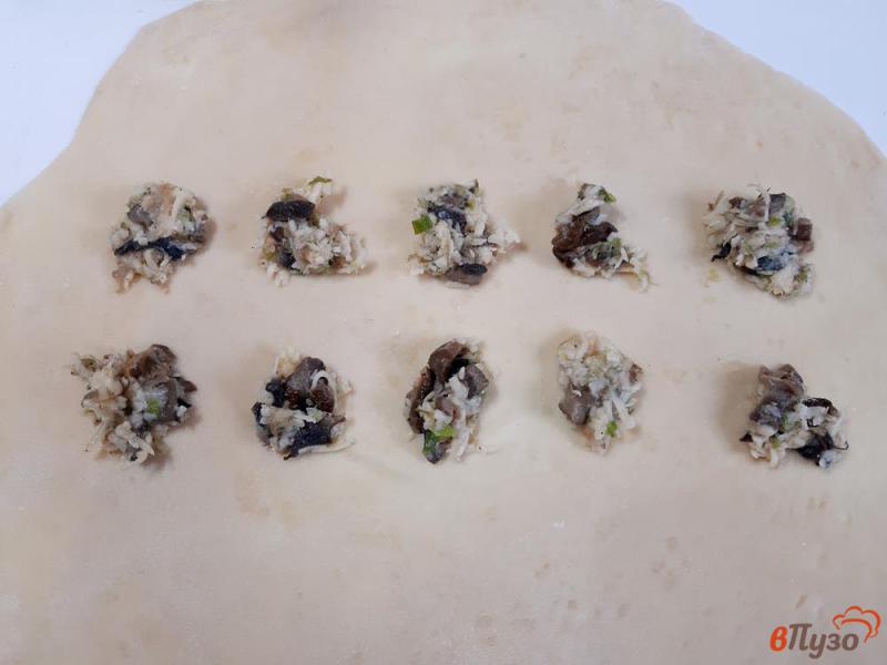 Фото приготовление рецепта: Равиоли с грибами и сыром шаг №6