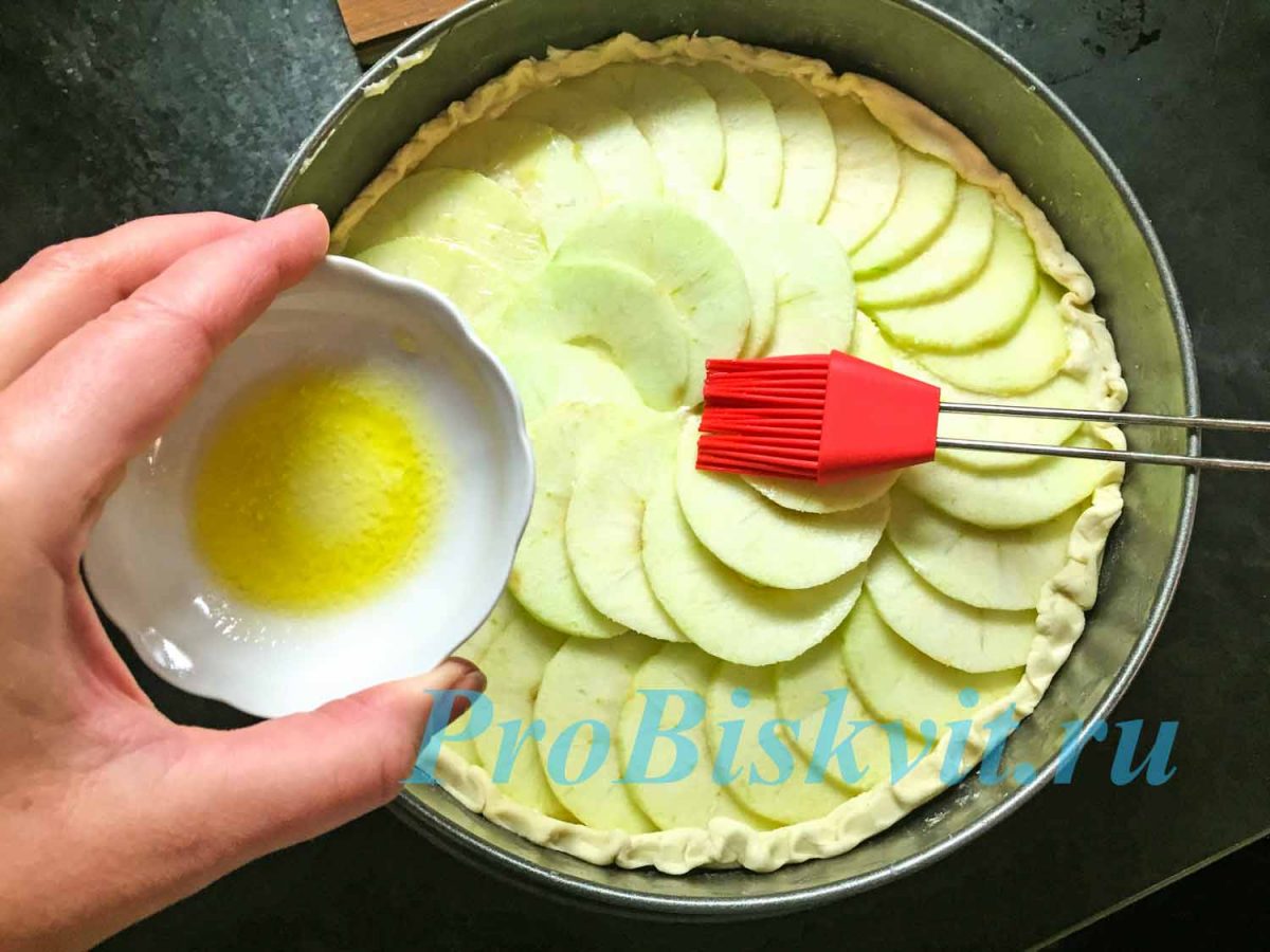 приготовление французского яблочного пирога