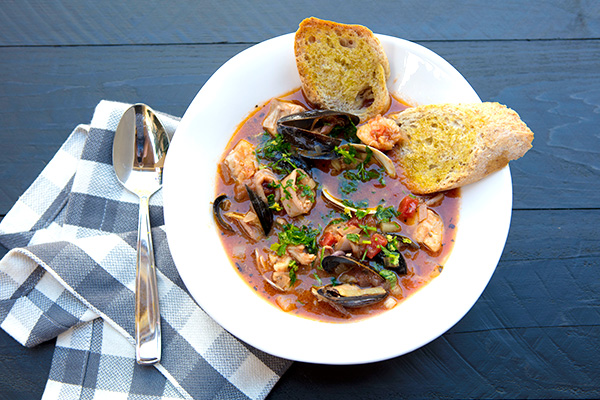 Итальянский суп с морепродуктами