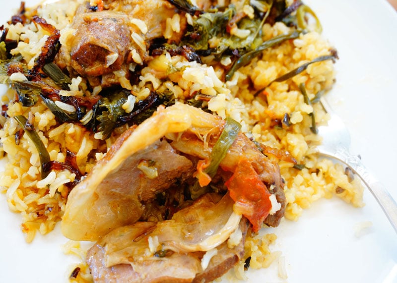 Рецепт баранины с рисом и овощами фото