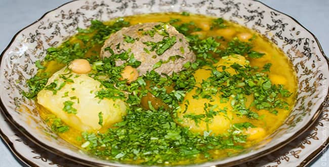 Пошаговый рецепт супа Кюфта Бозбаш по-азербайджански из баранины