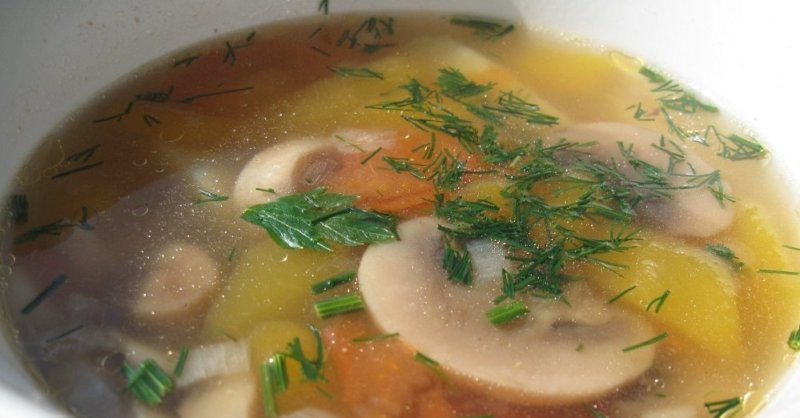 суп с сыроежками
