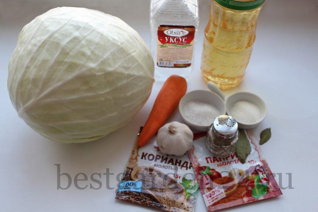 Ингредиенты для голубцов по-корейски