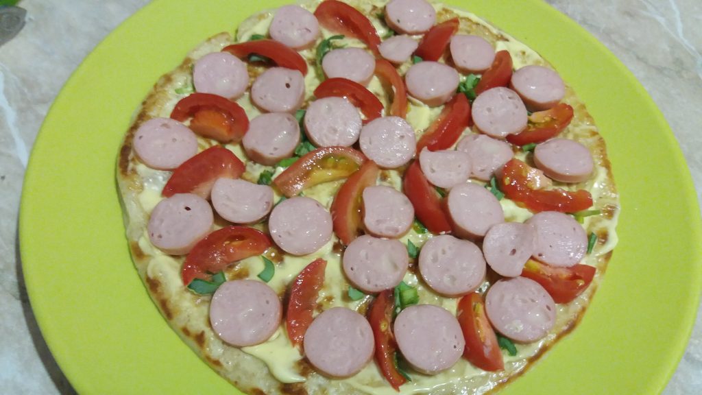 Фото рецепта - Пицца из овсяноблина - шаг 5