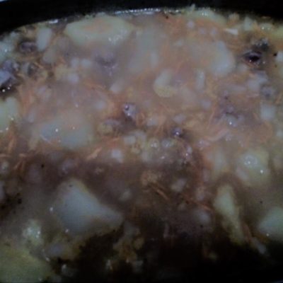 Фото рецепта - Тушеный картофель с куриными желудками и специями - шаг 8