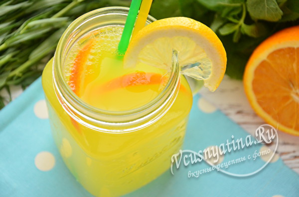 сладкий лимонад с апельсином