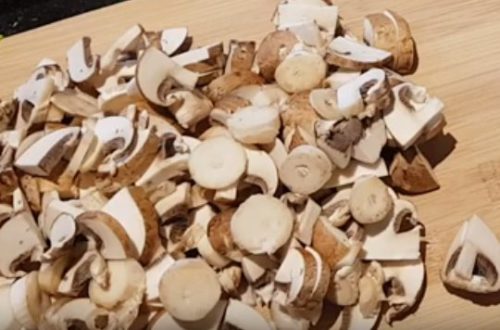 Открытый пирог с курицей и грибами – кулинарный рецепт