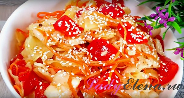 Капуста с морковкой по-корейски фото рецепт