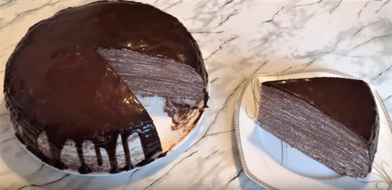 Шоколадный блинный торт — рецепты шоколадного торта из блинов
