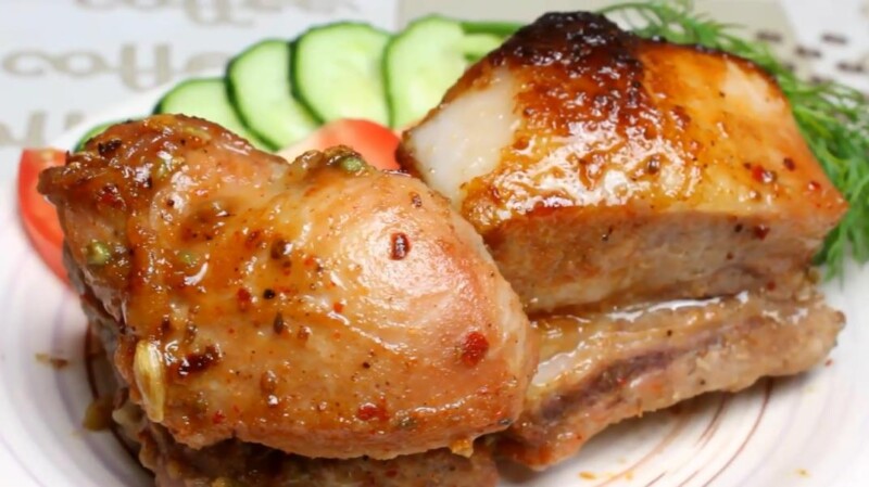 Сочные свиные ребрышки в духовке в медово-соевом соусе (пошаговый фото-рецепт)