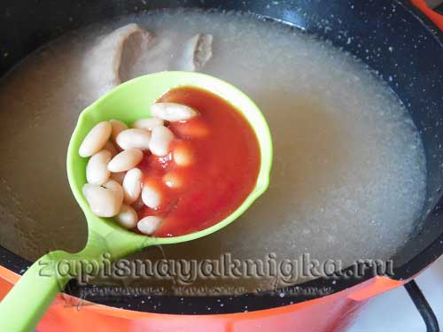 Фасоль томаты чеснок в суп