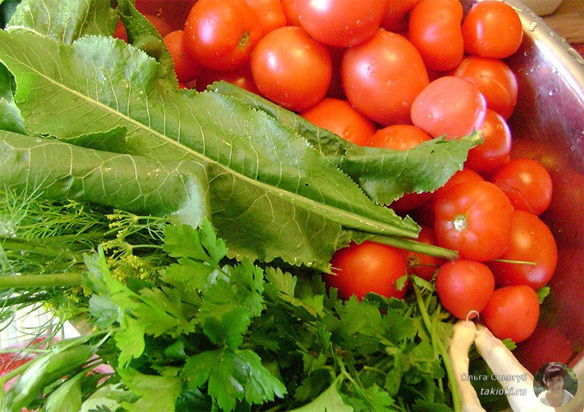 маринованные томаты с чесноком и зеленью
