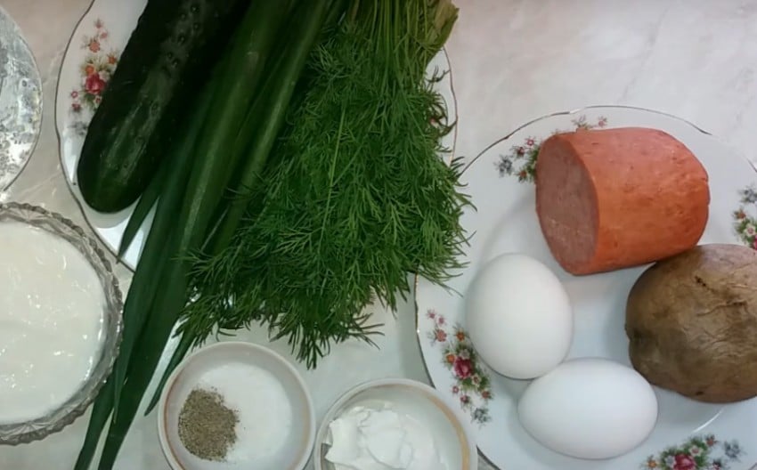 Окрошка на кефире – 7 классических рецептов приготовления окрошки