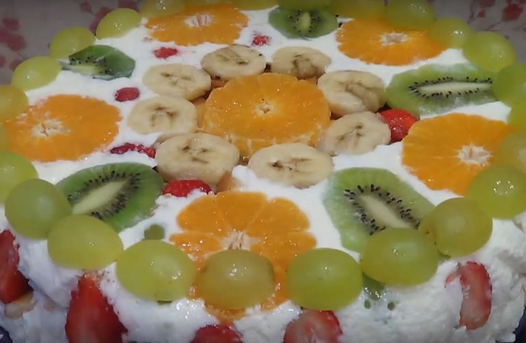 Торт без выпечки с желатином и фруктами – рецепты приготовления в домашних условиях
