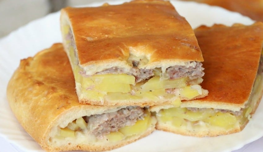Пирог с фаршем и картофелем рецепт с фото пошагово и видео