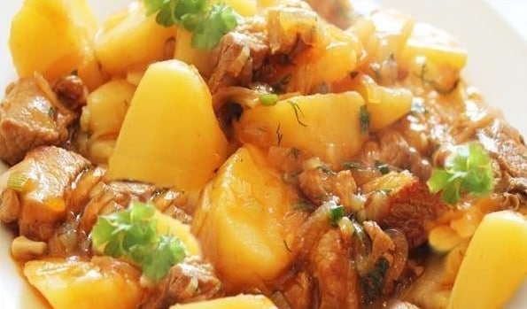 Жаркое из свинины с картошкой в духовке рецепт с фото пошагово и видео