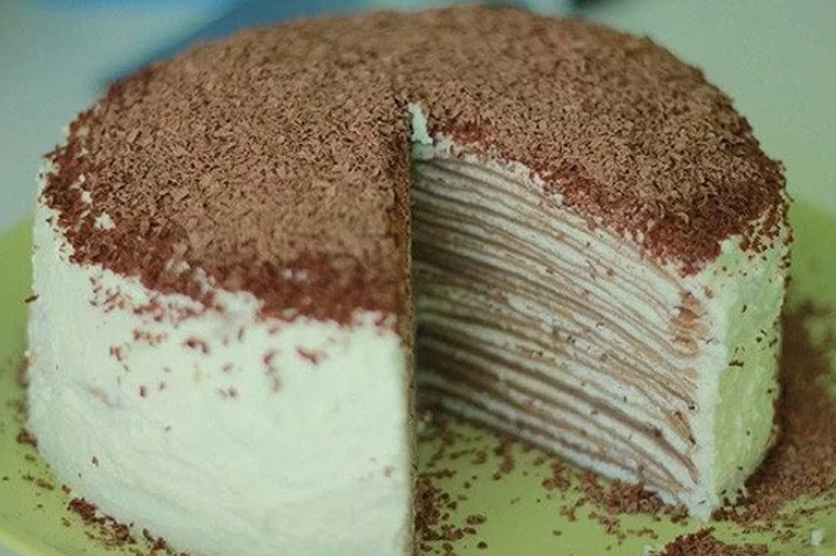 Блинный торт с творожным кремом – кулинарный рецепт