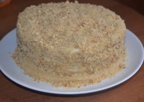 Торт сметанник на сковороде рецепт с фото пошагово