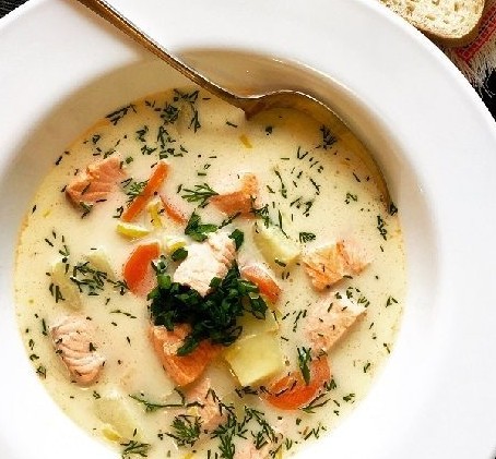 Сливочный суп с лососем - пошаговые рецепты с фото